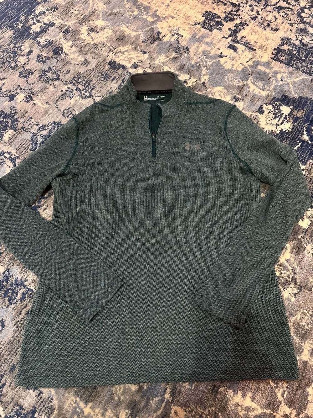Under Armour Threadborne 1/4 Zip Pullover Size MD Green